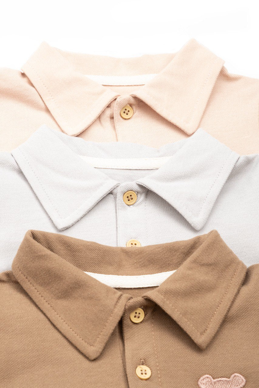 Pull à col ours en coton - Rose