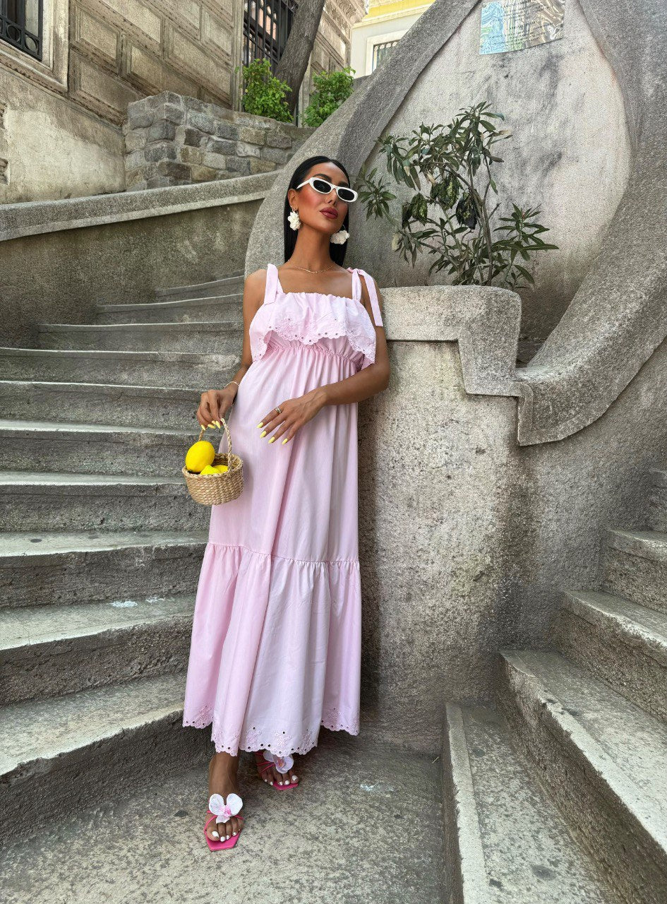 Robe longue à bretelles