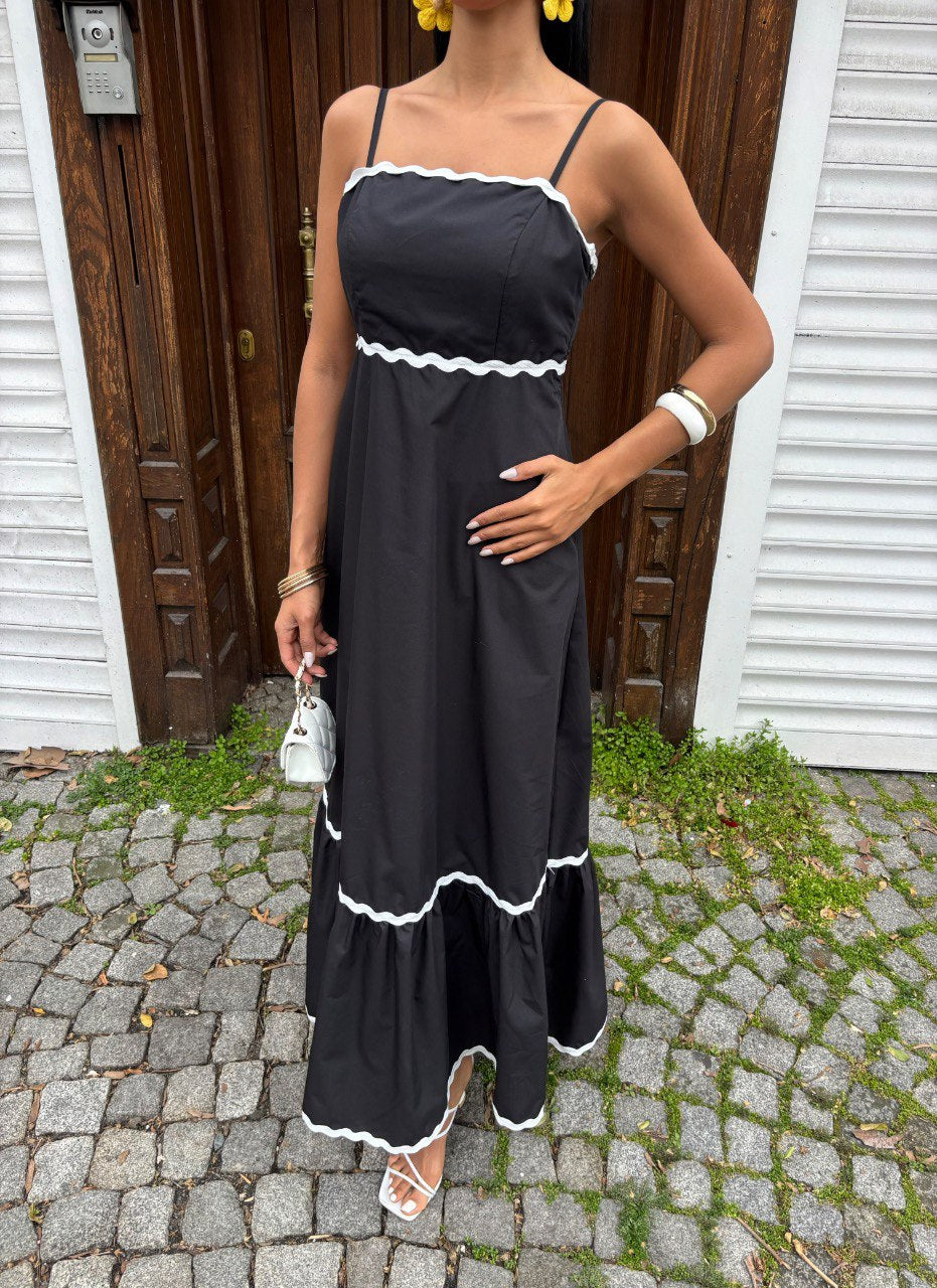 Robe longue à bretelles