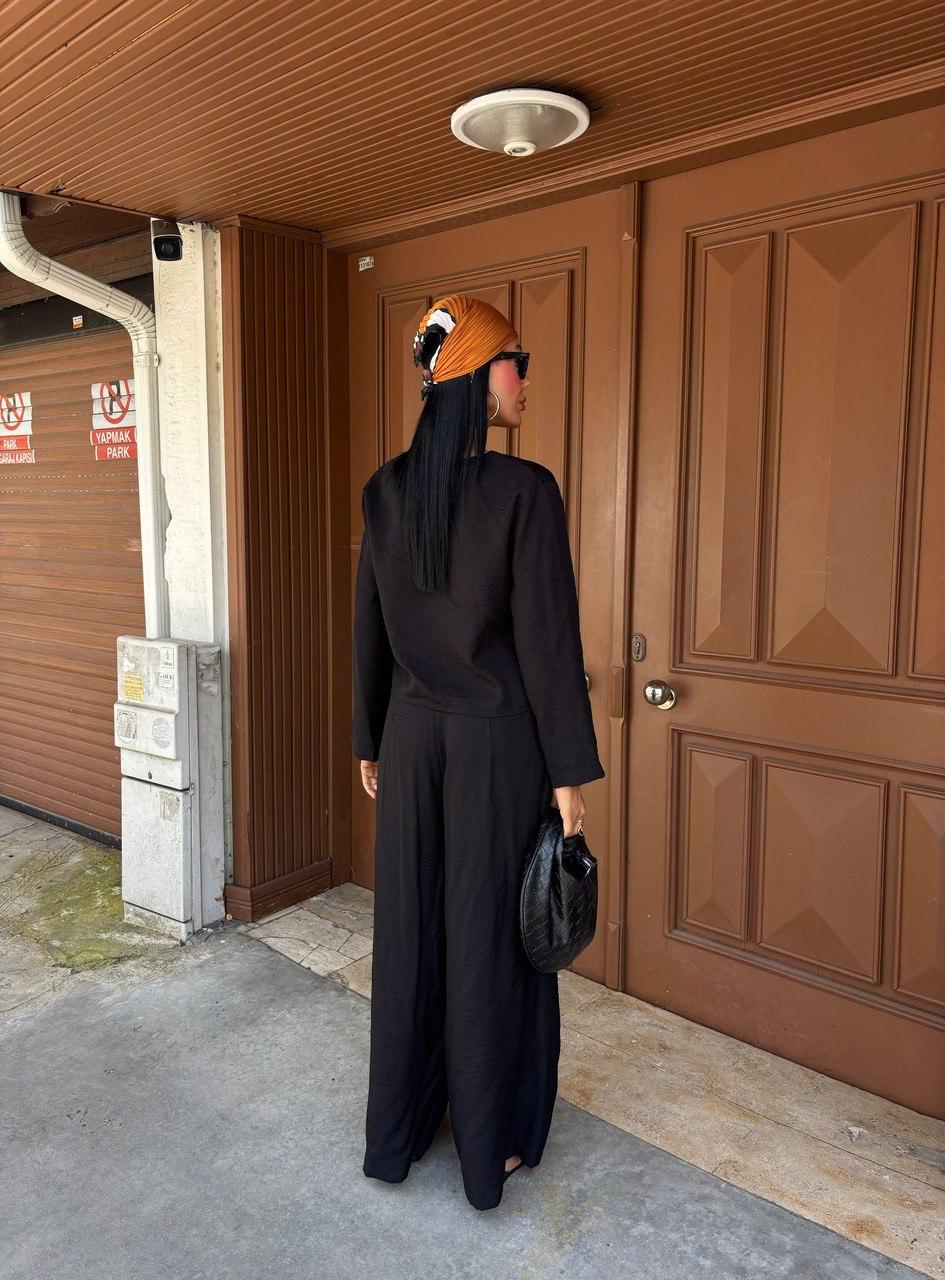 Ensemble pantalon et blouse à manches longues