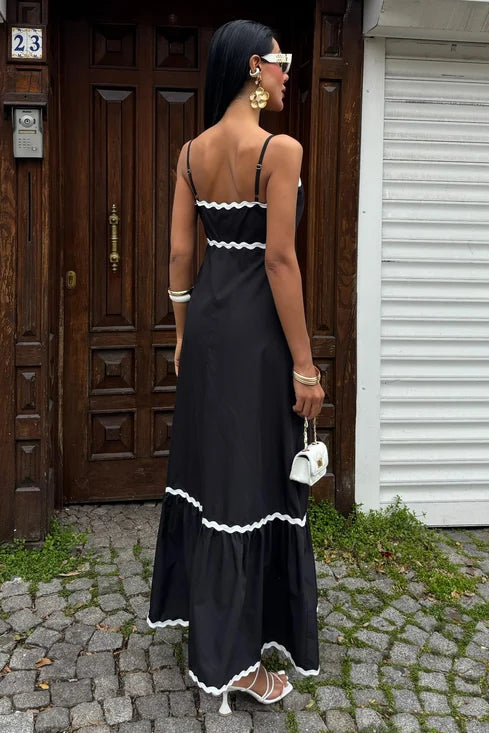 Robe longue à bretelles