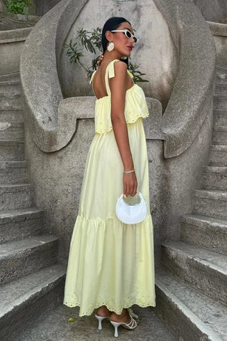 Robe longue à bretelles