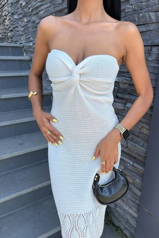 Robe longue bustier