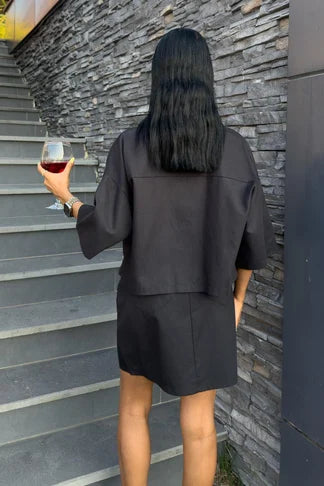 Ensemble jupe et chemise oversize
