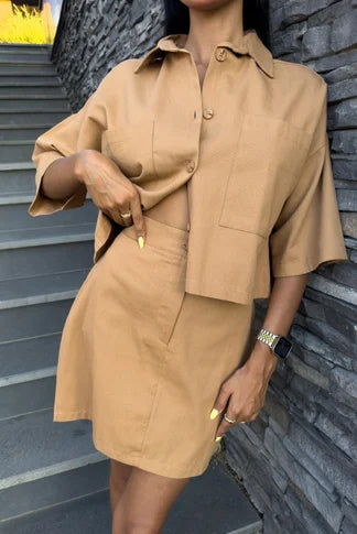 Ensemble jupe et chemise oversize