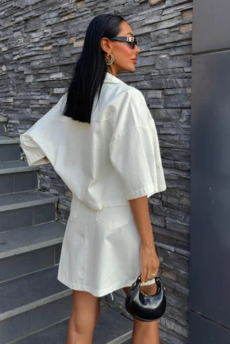 Ensemble jupe et chemise oversize