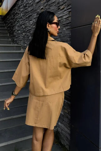 Ensemble jupe et chemise oversize