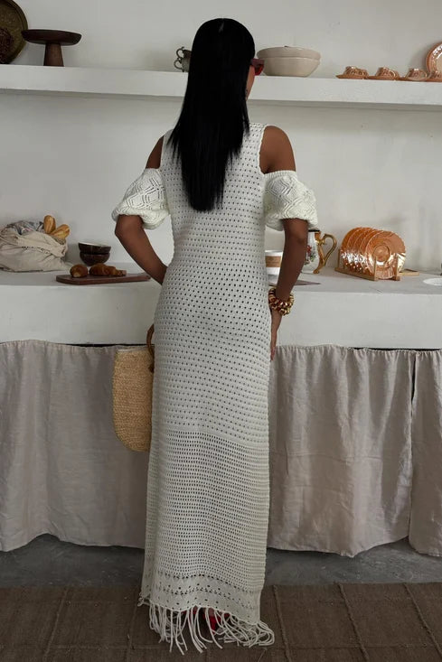 Robe longue en tricot