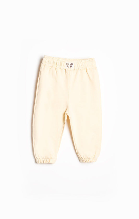 Pantalon confortable en coton - Beige