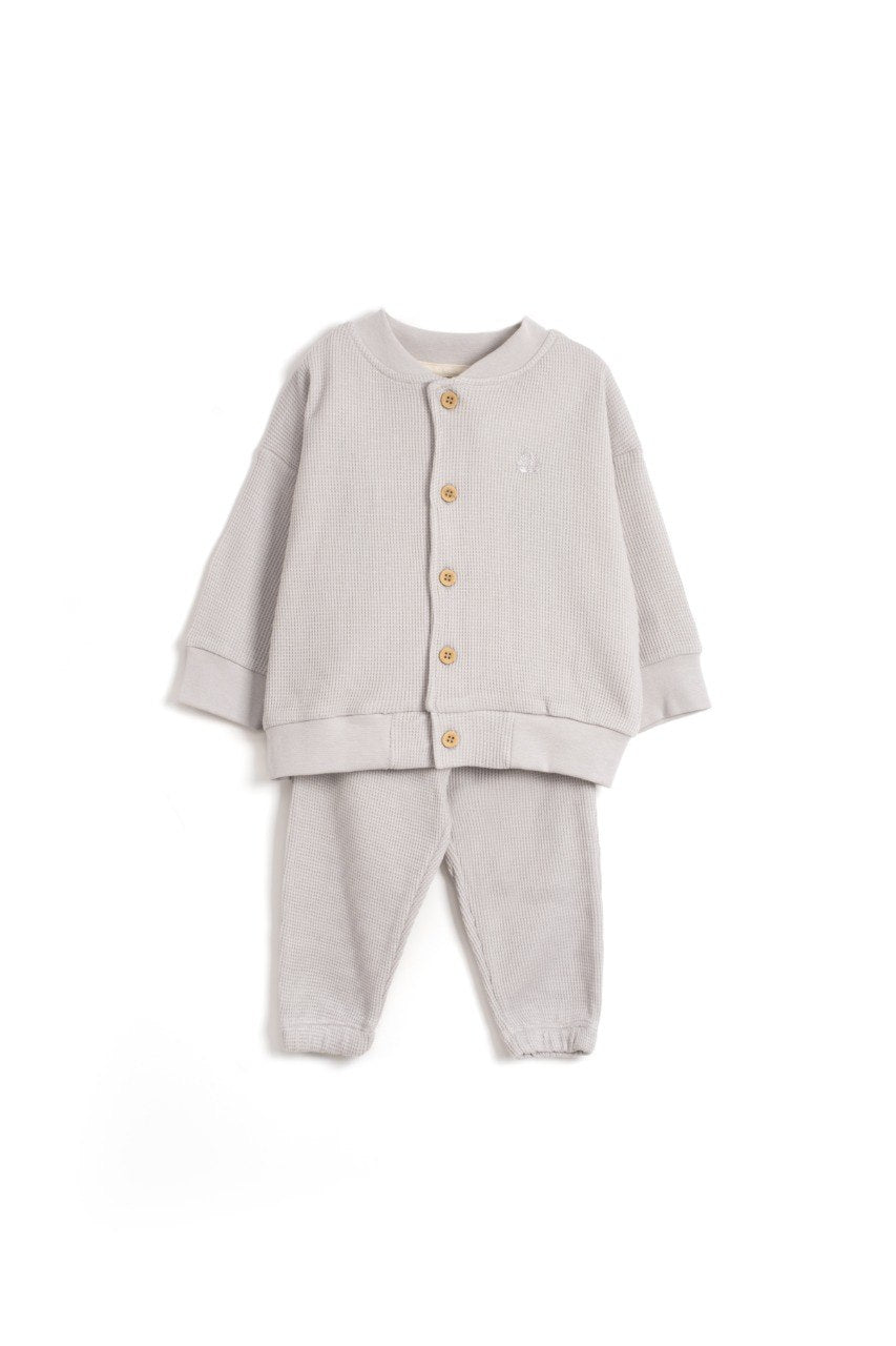 Ensemble gilet en coton - Gris