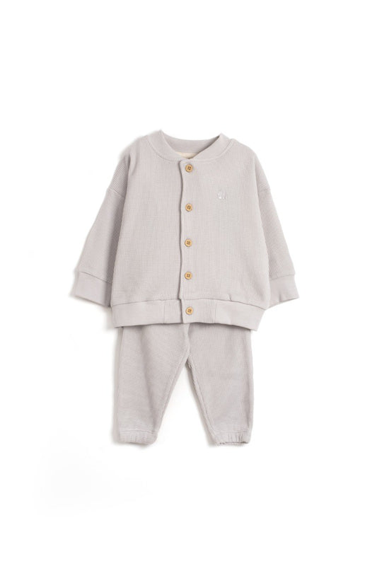 Ensemble gilet en coton - Gris