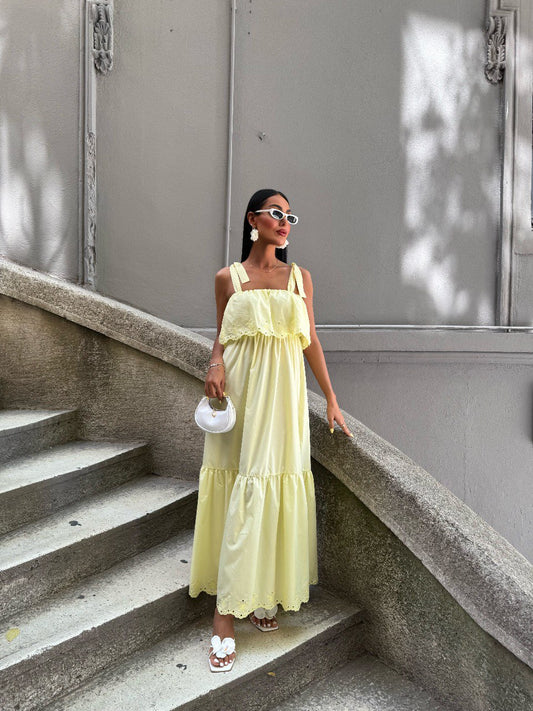 Robe longue à bretelles