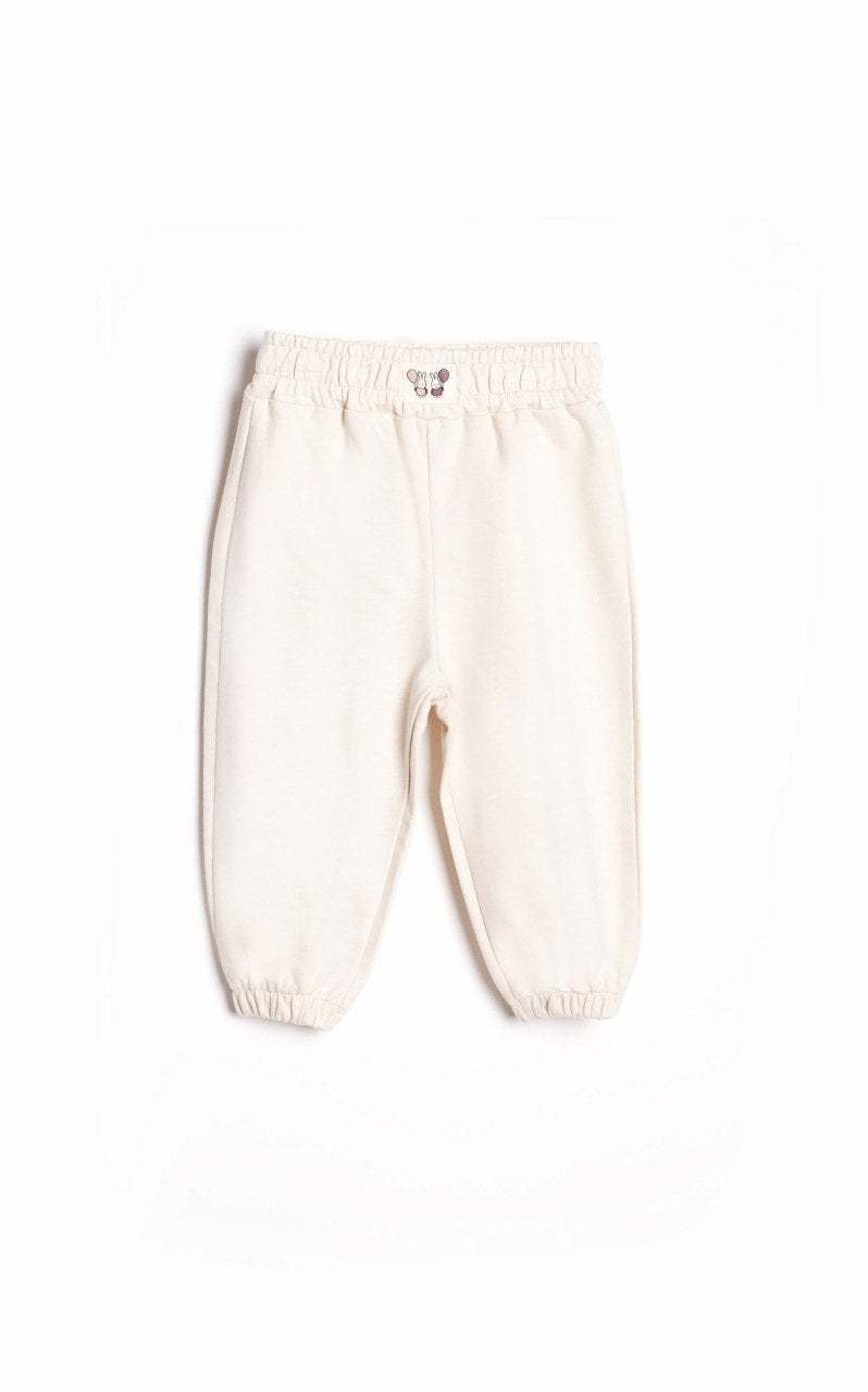 Pantalon confortable en coton - Écru