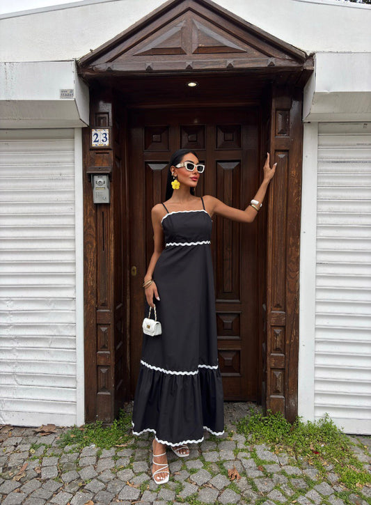 Robe longue à bretelles