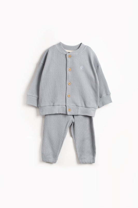 Ensemble gilet en coton - Bleu