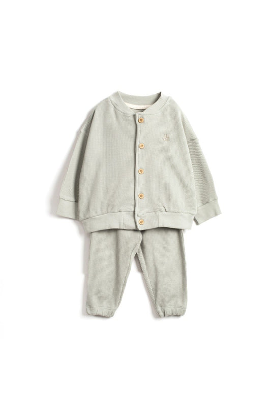 Ensemble gilet en coton - Vert